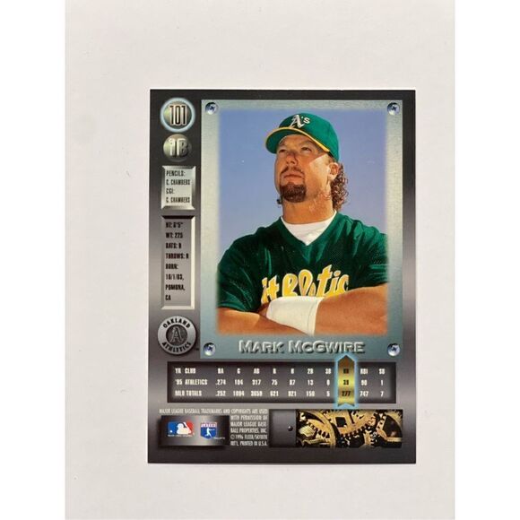 1996 mark mcgwire metal universe mint condition #101 - Picture 6 of 7
